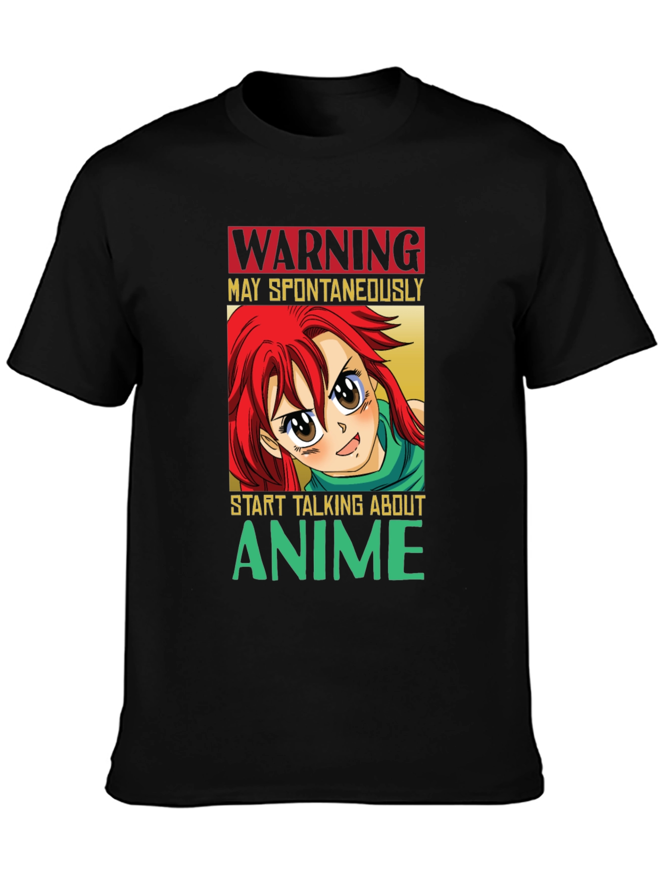 Warning Anime T-Shirt: Spontaneously Talks Anime!