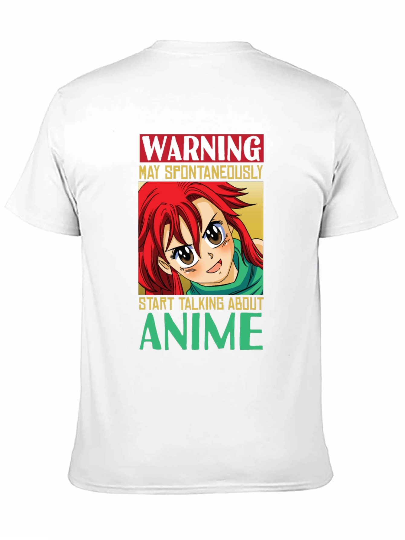 Warning Anime T-Shirt: Spontaneously Talks Anime!