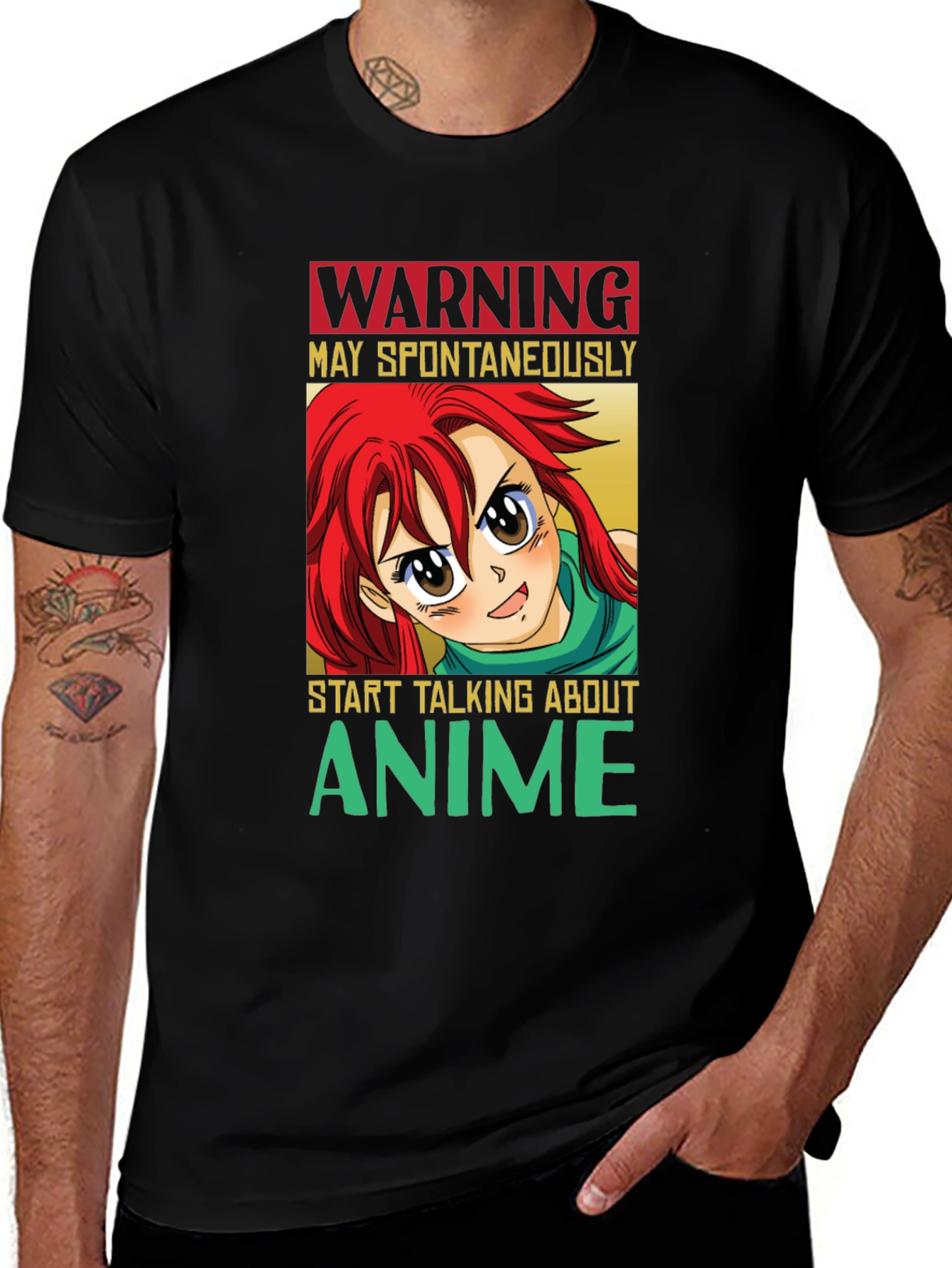 Warning Anime T-Shirt: Spontaneously Talks Anime!