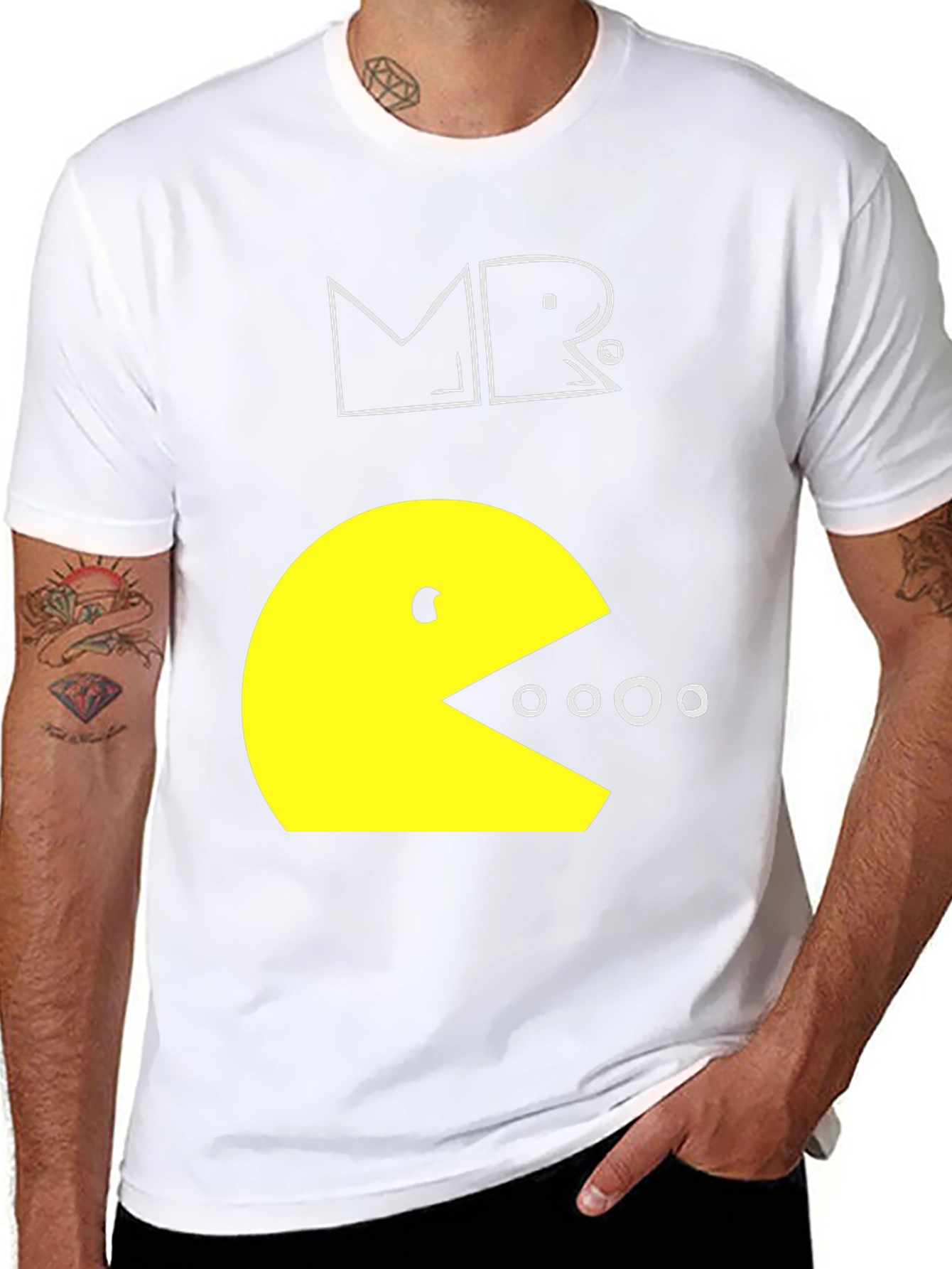 Pac-Man Inspired Graphic T-Shirt - Black