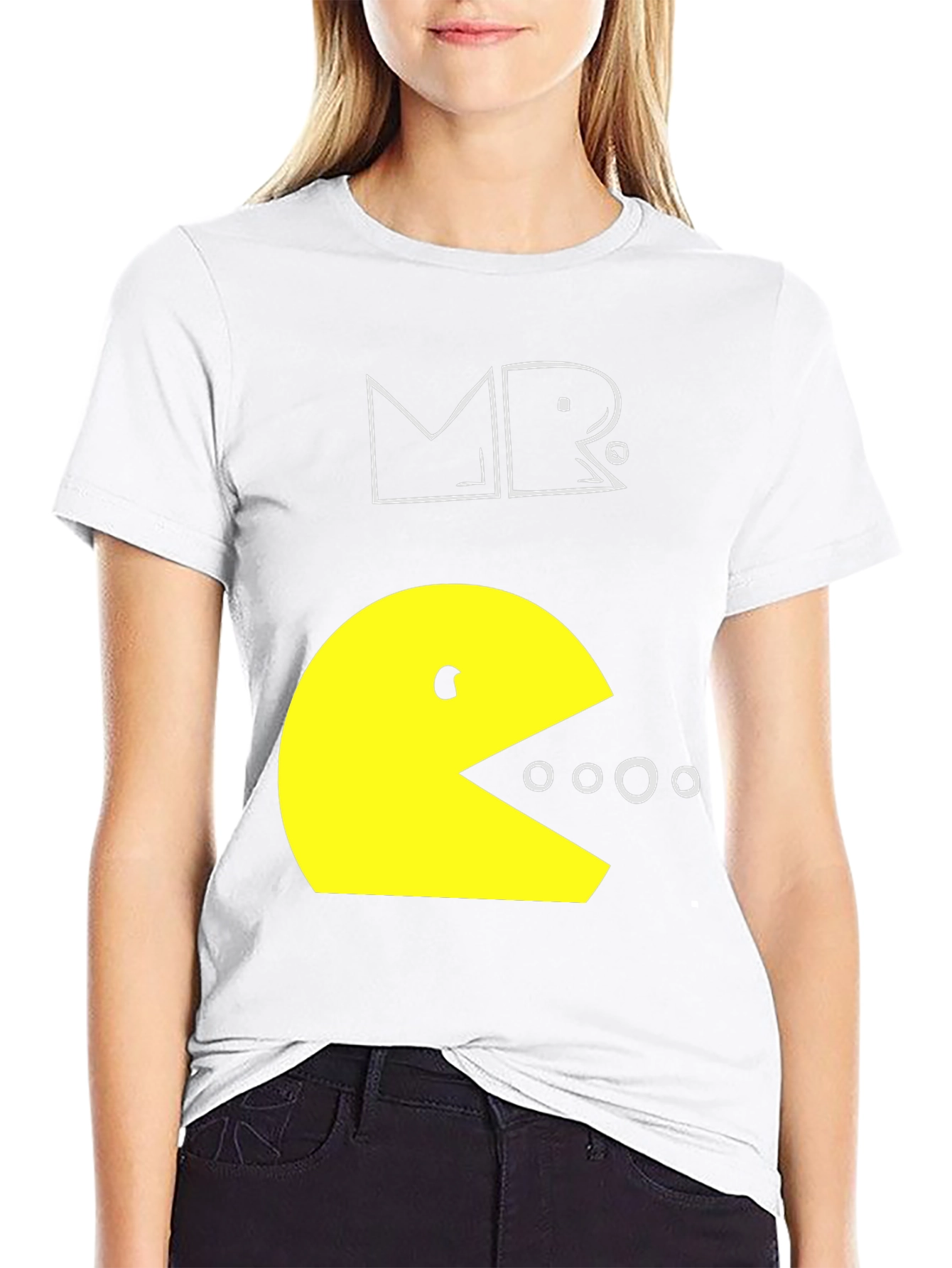 Pac-Man Inspired Graphic T-Shirt - Black