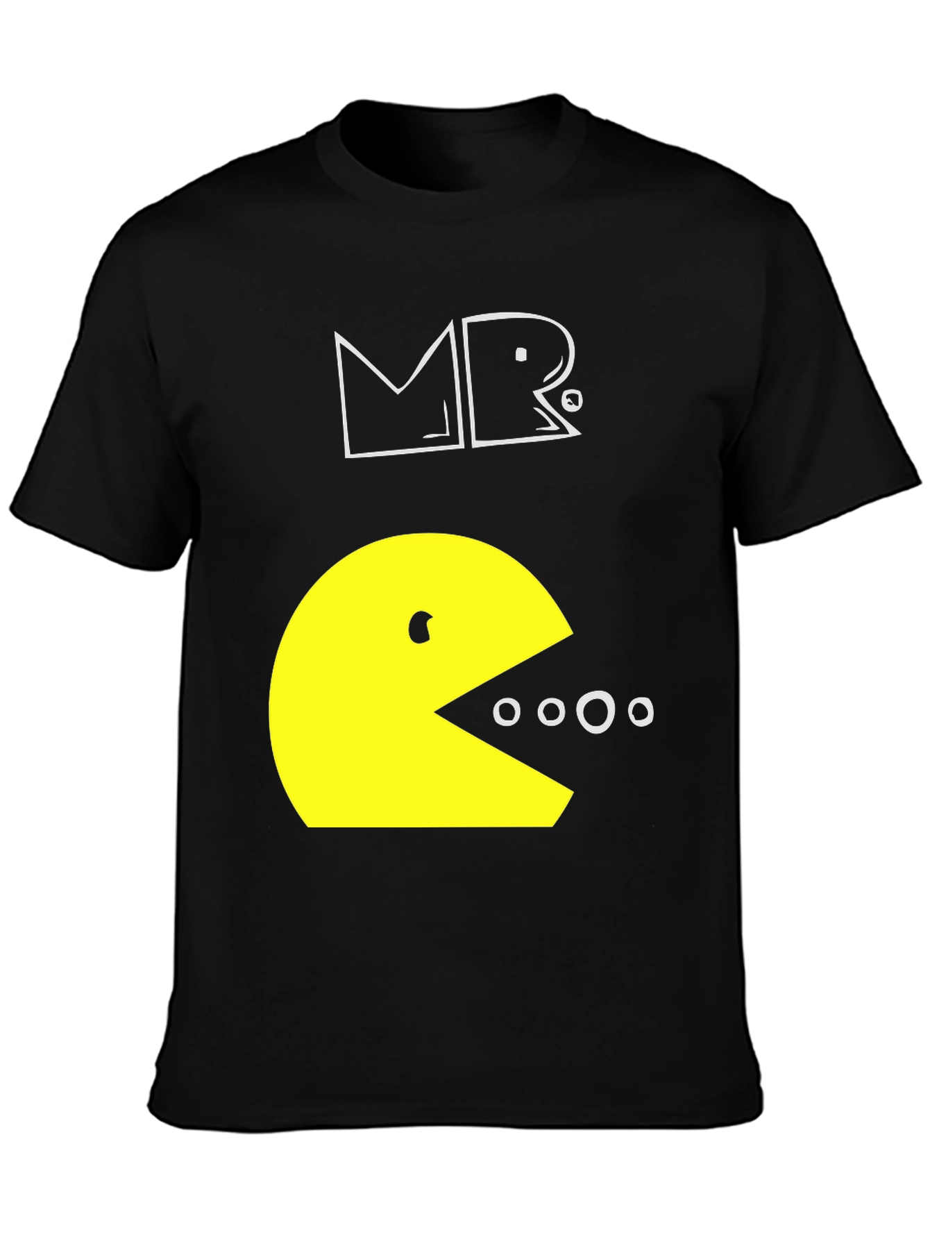 Pac-Man Inspired Graphic T-Shirt - Black