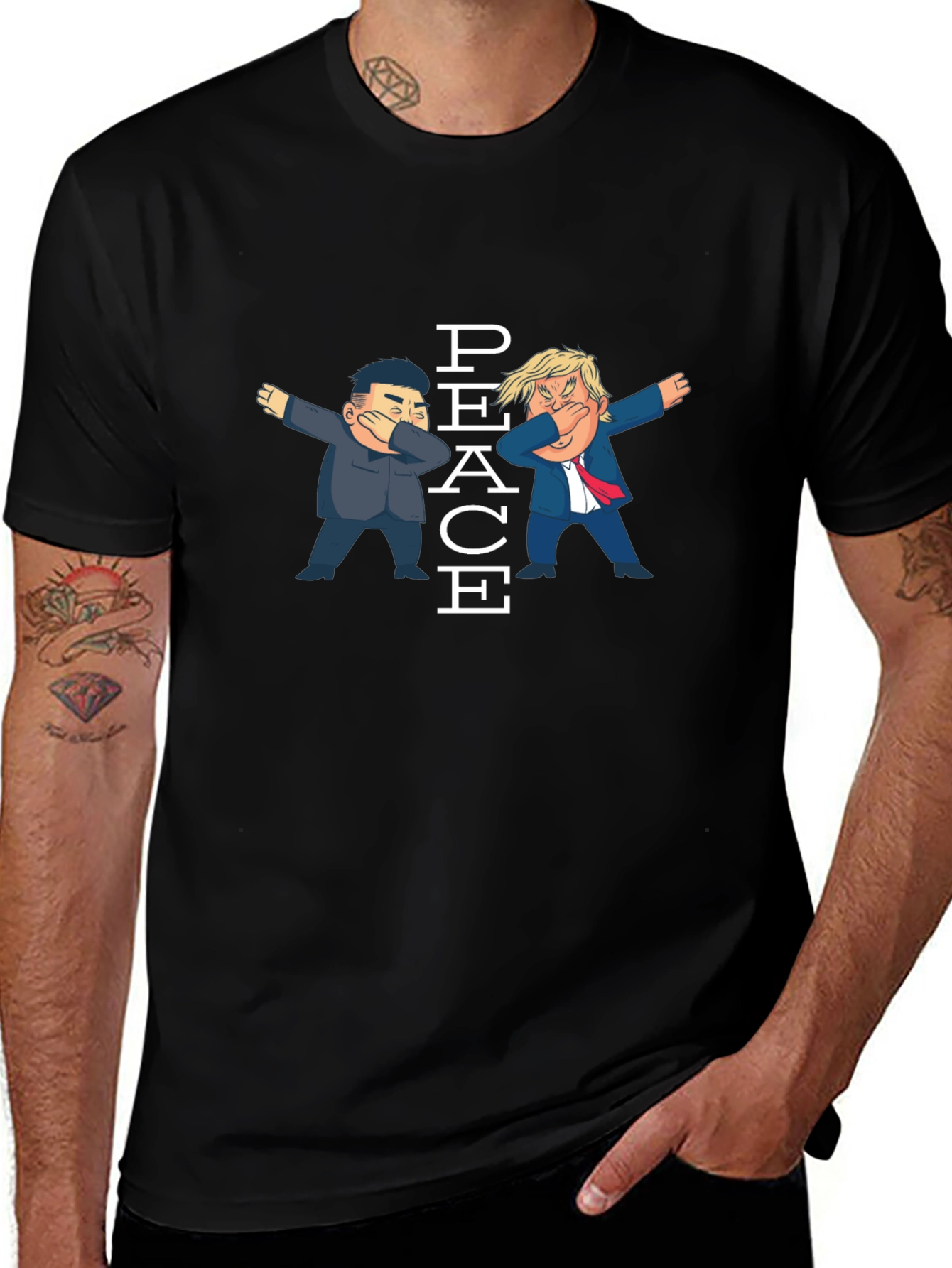 Peace Dab Black T-Shirt