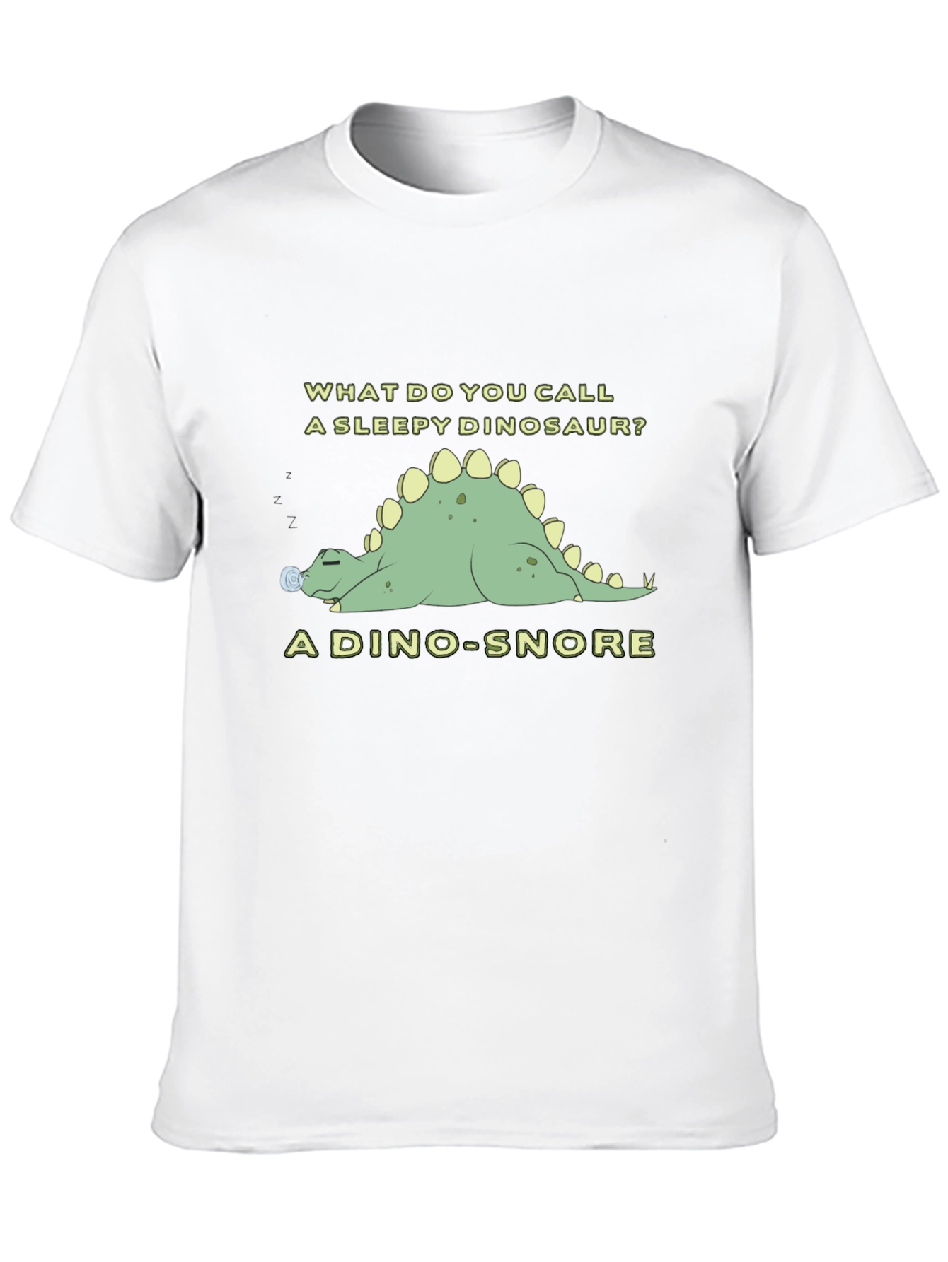 Dino-Snore T-Shirt - Sleepy Dinosaur Pun Tee