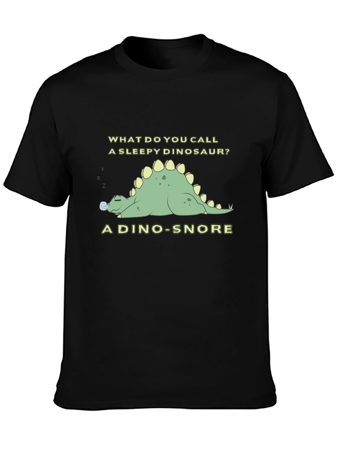 Dino-Snore T-Shirt - Sleepy Dinosaur Pun Tee