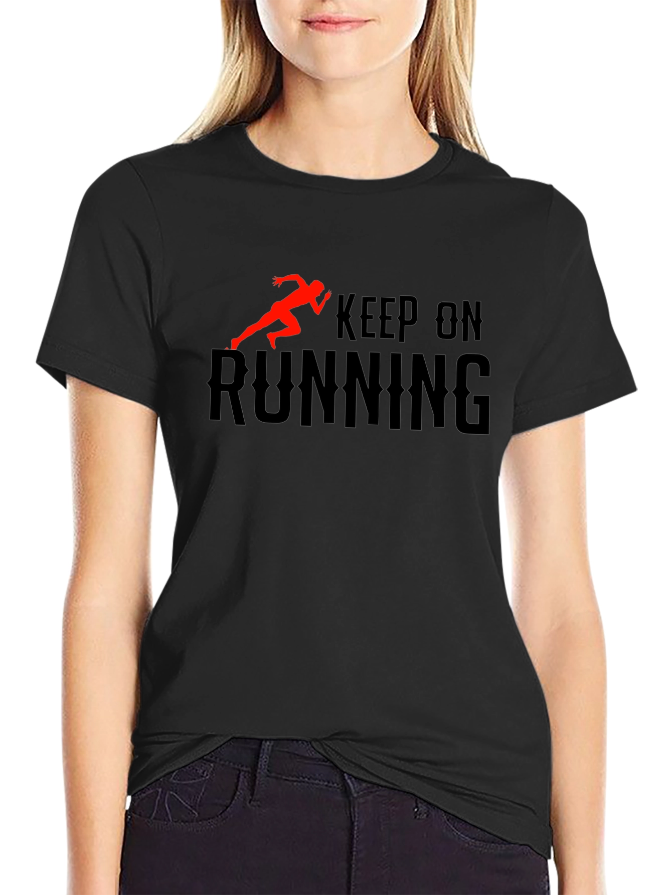 Keep On Running T-Shirt - Black