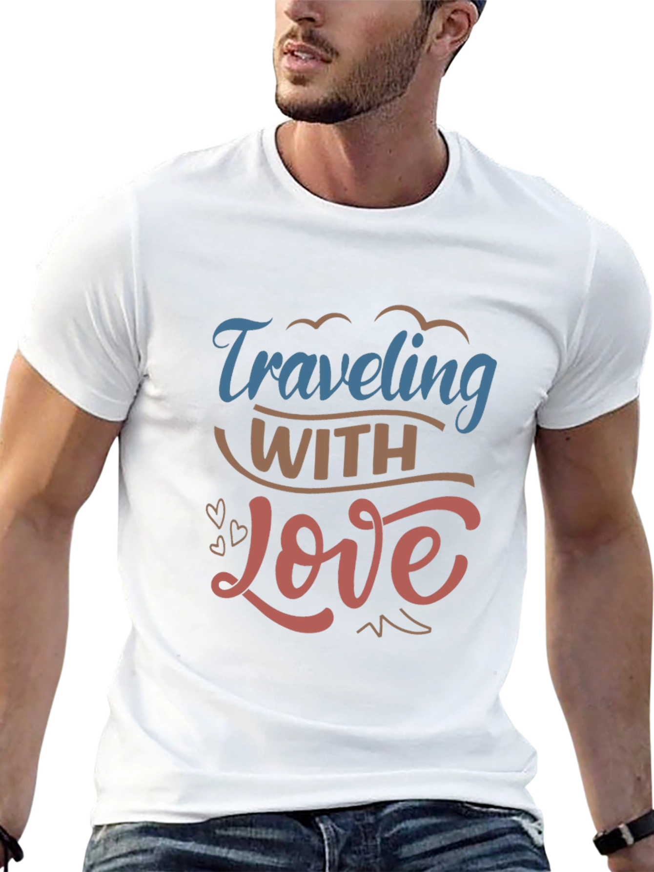 Traveling With Love T-Shirt - Soft Black Tee