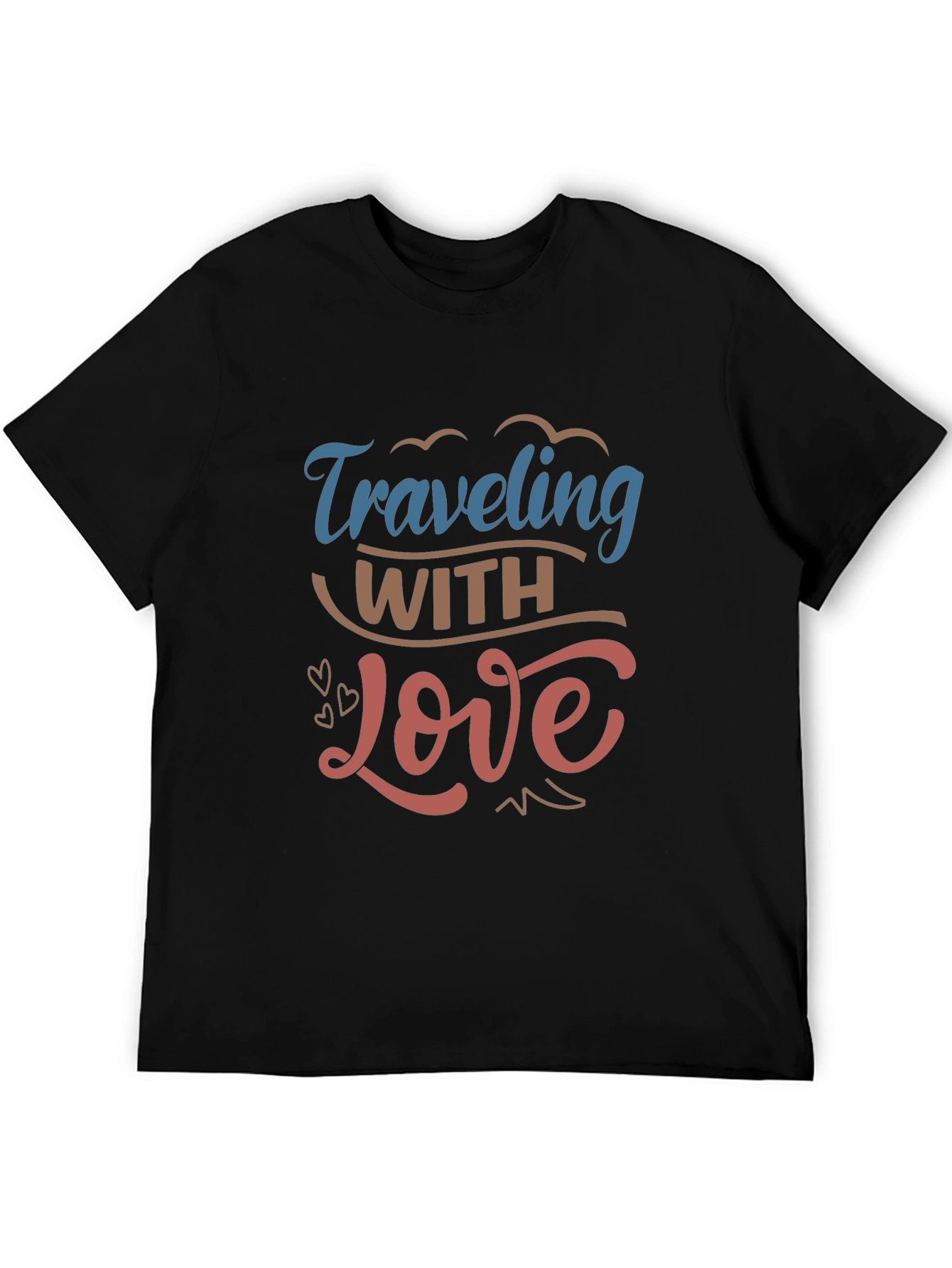 Traveling With Love T-Shirt - Soft Black Tee