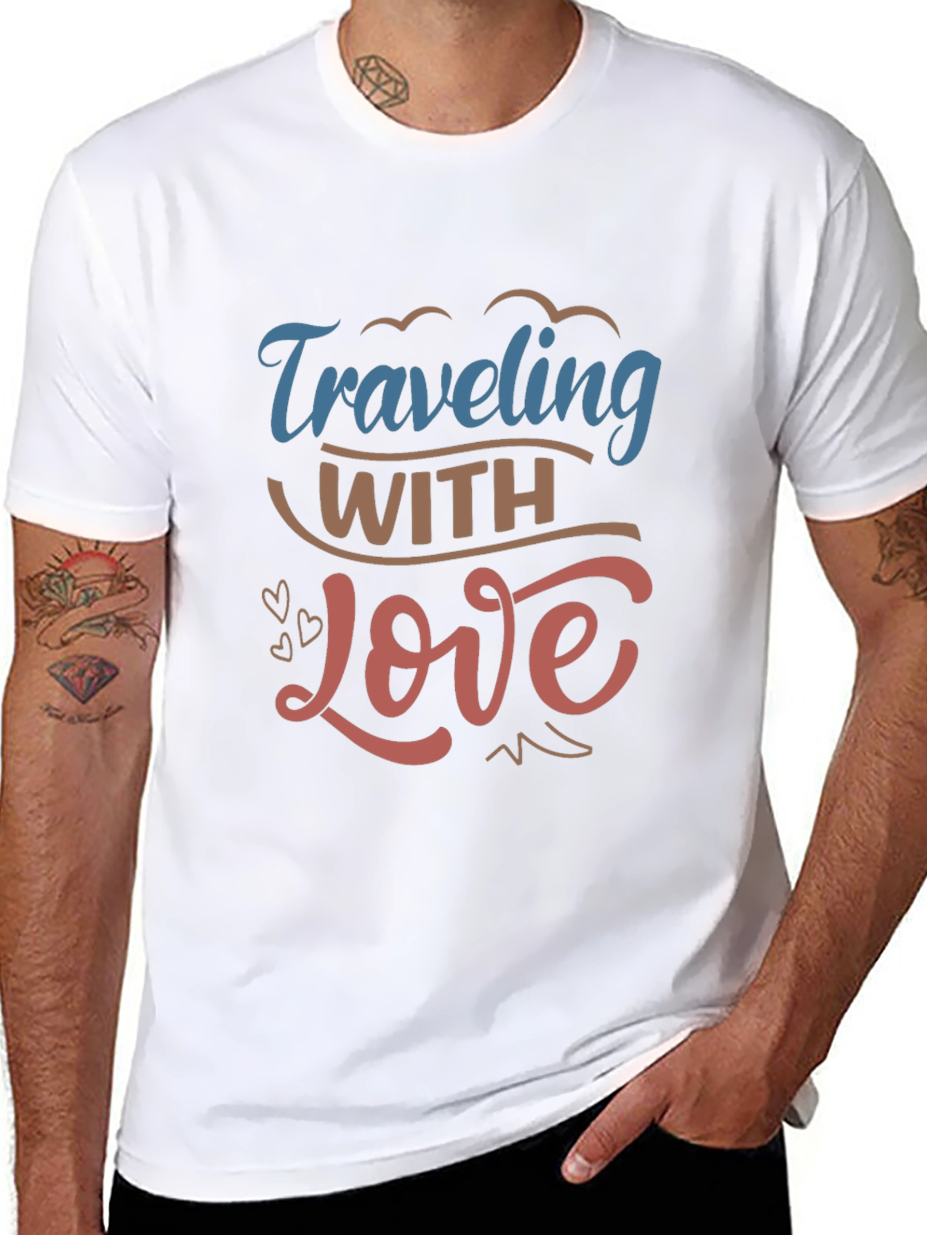 Traveling With Love T-Shirt - Soft Black Tee