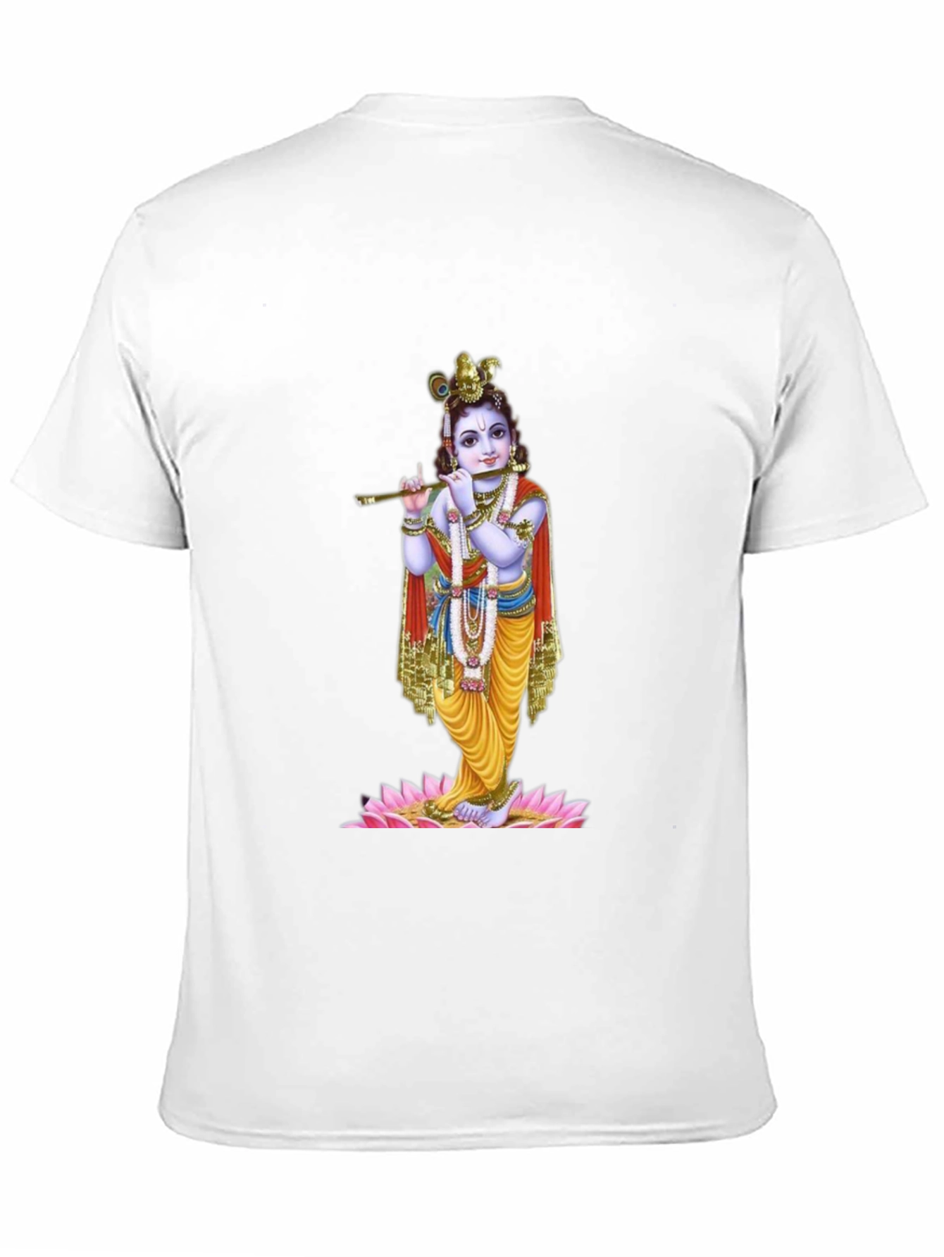 Krishna Graphic Tee - Black Cotton Blend