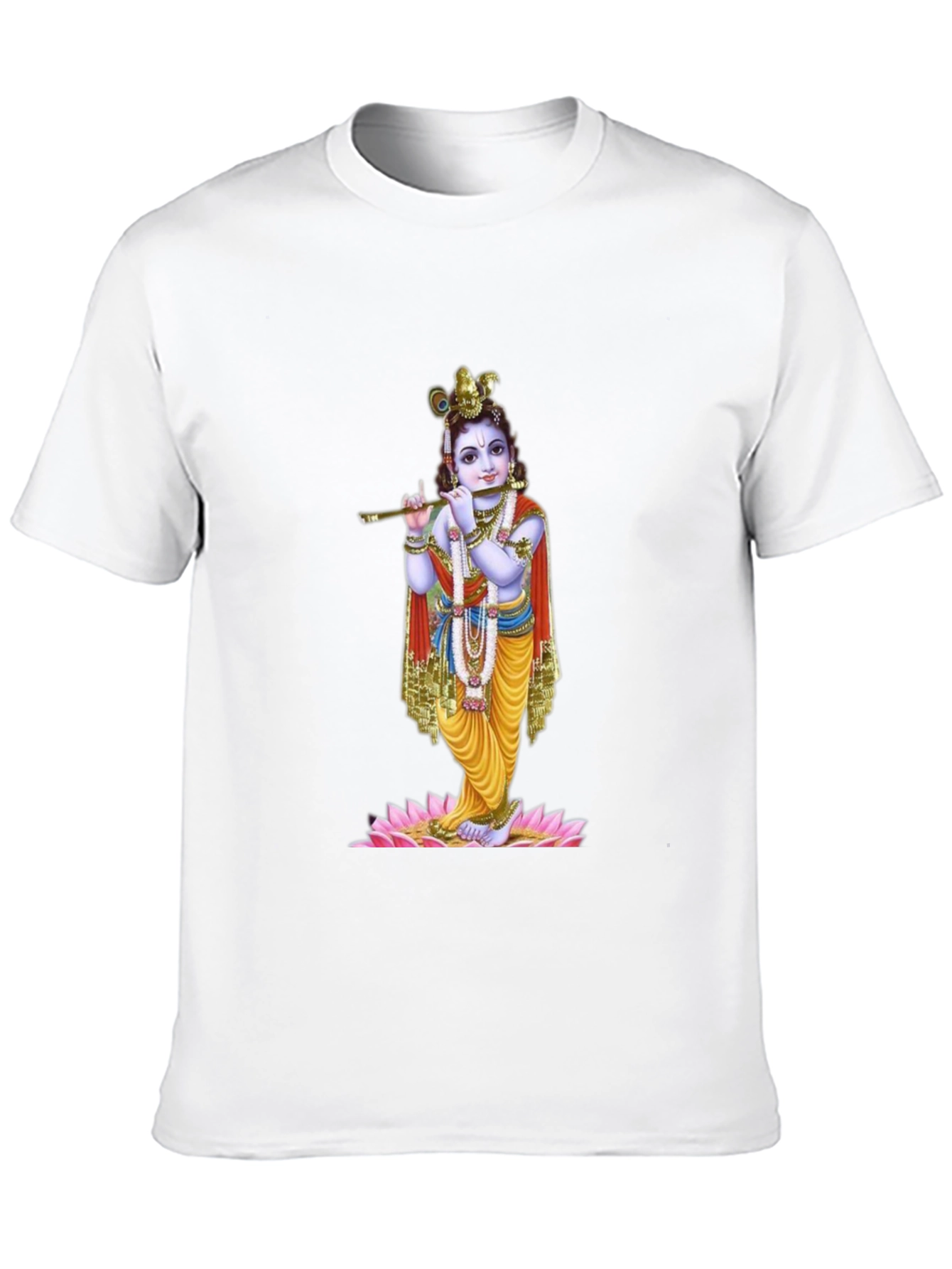 Krishna Graphic Tee - Black Cotton Blend