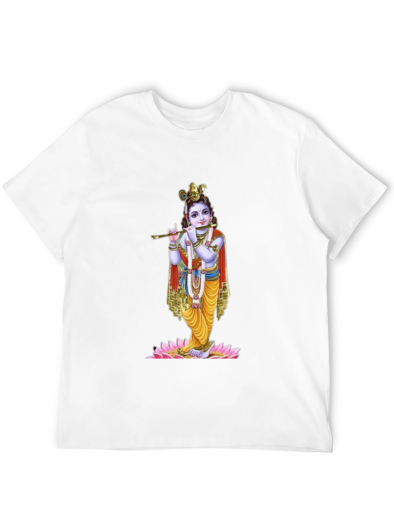 Krishna Graphic Tee - Black Cotton Blend