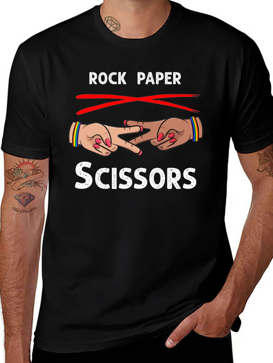 Rock Paper Scissors T-Shirt Fun Design