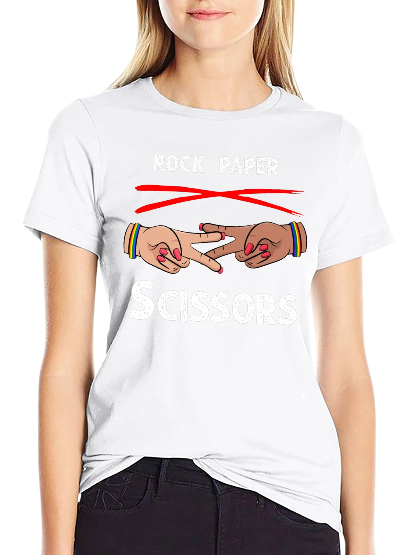 Rock Paper Scissors T-Shirt Fun Design