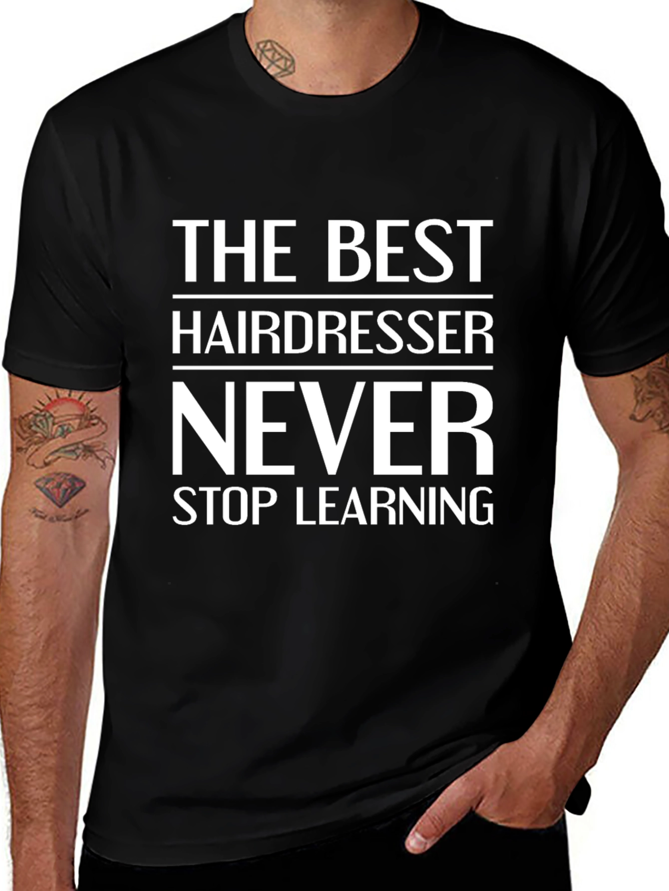 Hairdresser Graphic T-Shirt - Never Stop Learning Tee