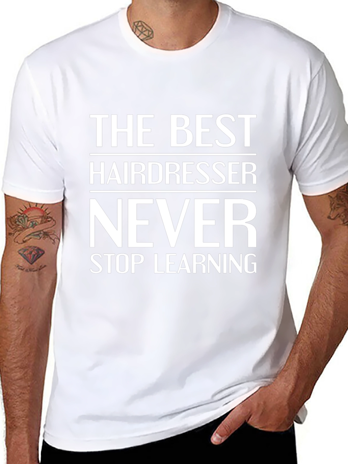 Hairdresser Graphic T-Shirt - Never Stop Learning Tee