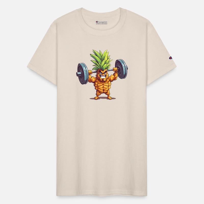 Pineapple with dumbbell