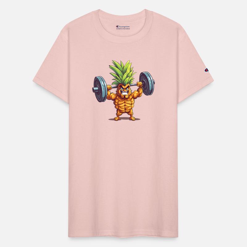 Pineapple with dumbbell