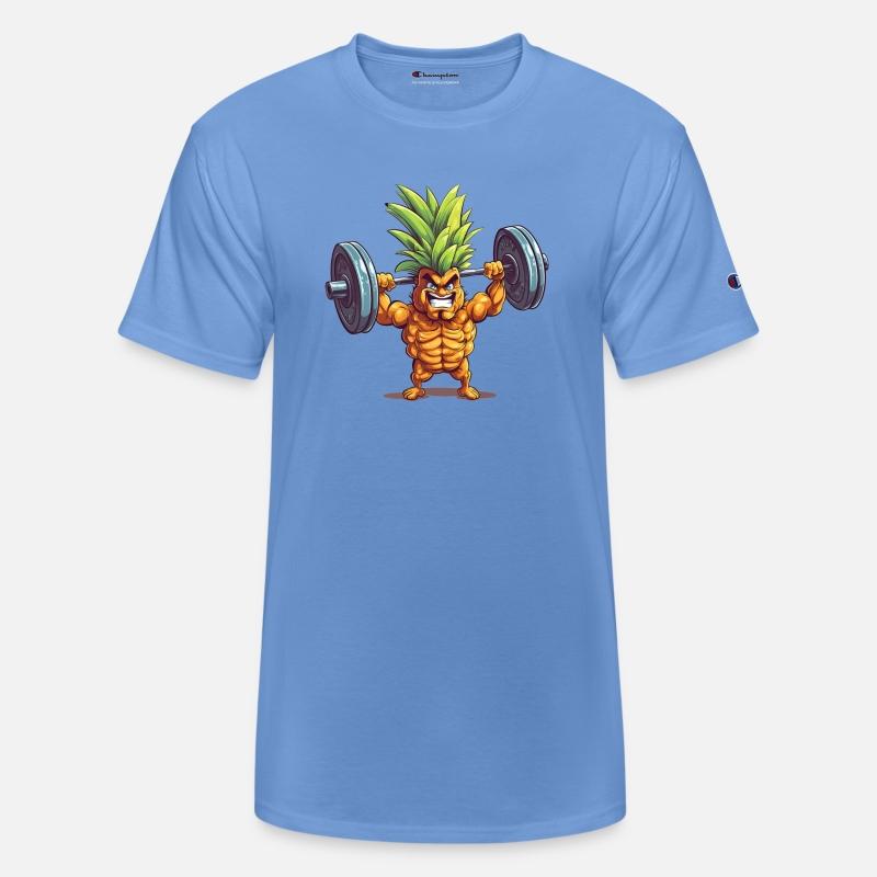 Pineapple with dumbbell