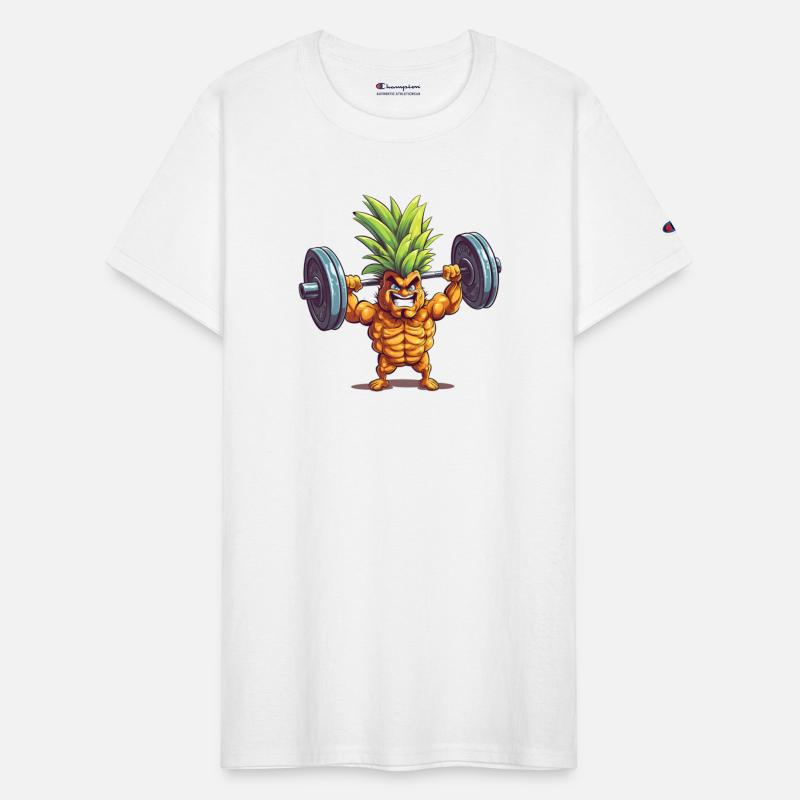 Pineapple with dumbbell
