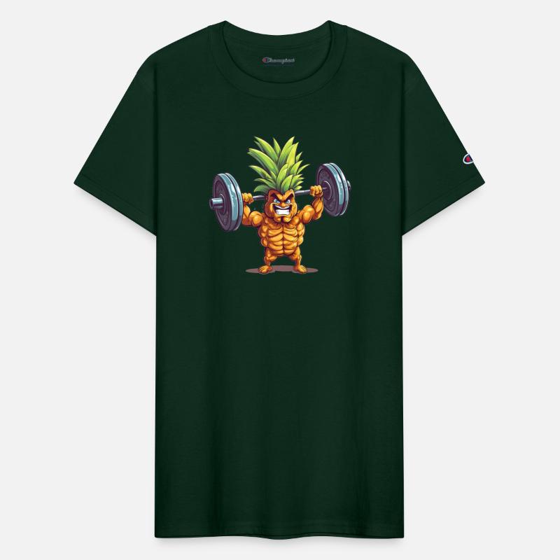 Pineapple with dumbbell