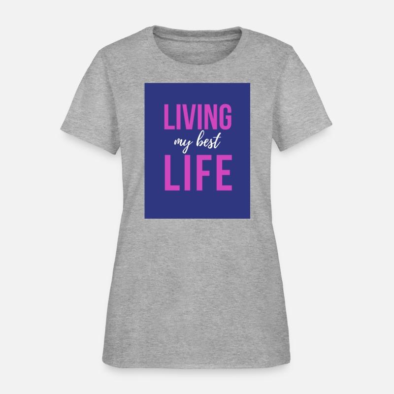 Pink and Purple Bold Life Typography T Shirt