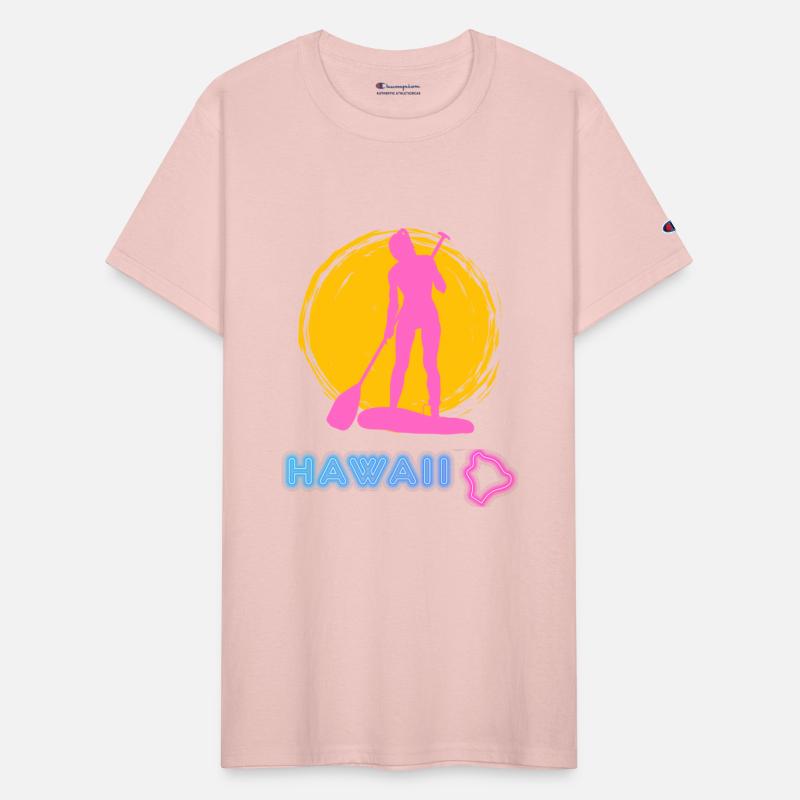 Pink Lady Stand Up Paddler