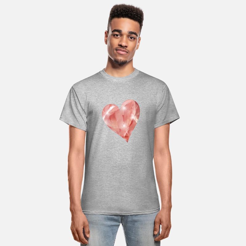 pink rose quartz crystal motif as a heart