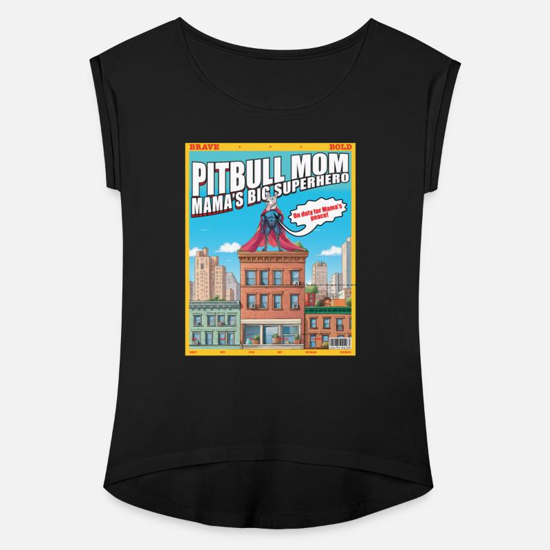 Pitbull Mom Superhero Pit Bull Comics Style