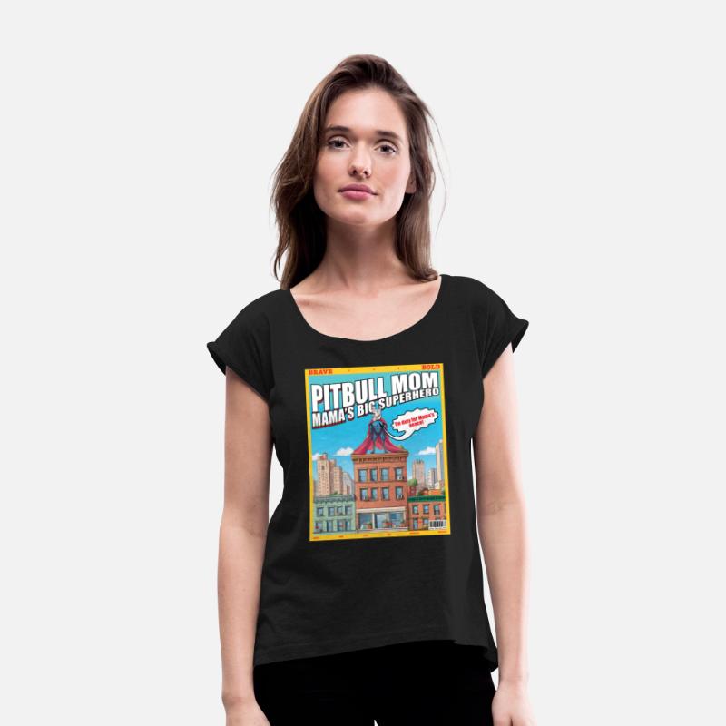 Pitbull Mom Superhero Pit Bull Comics Style