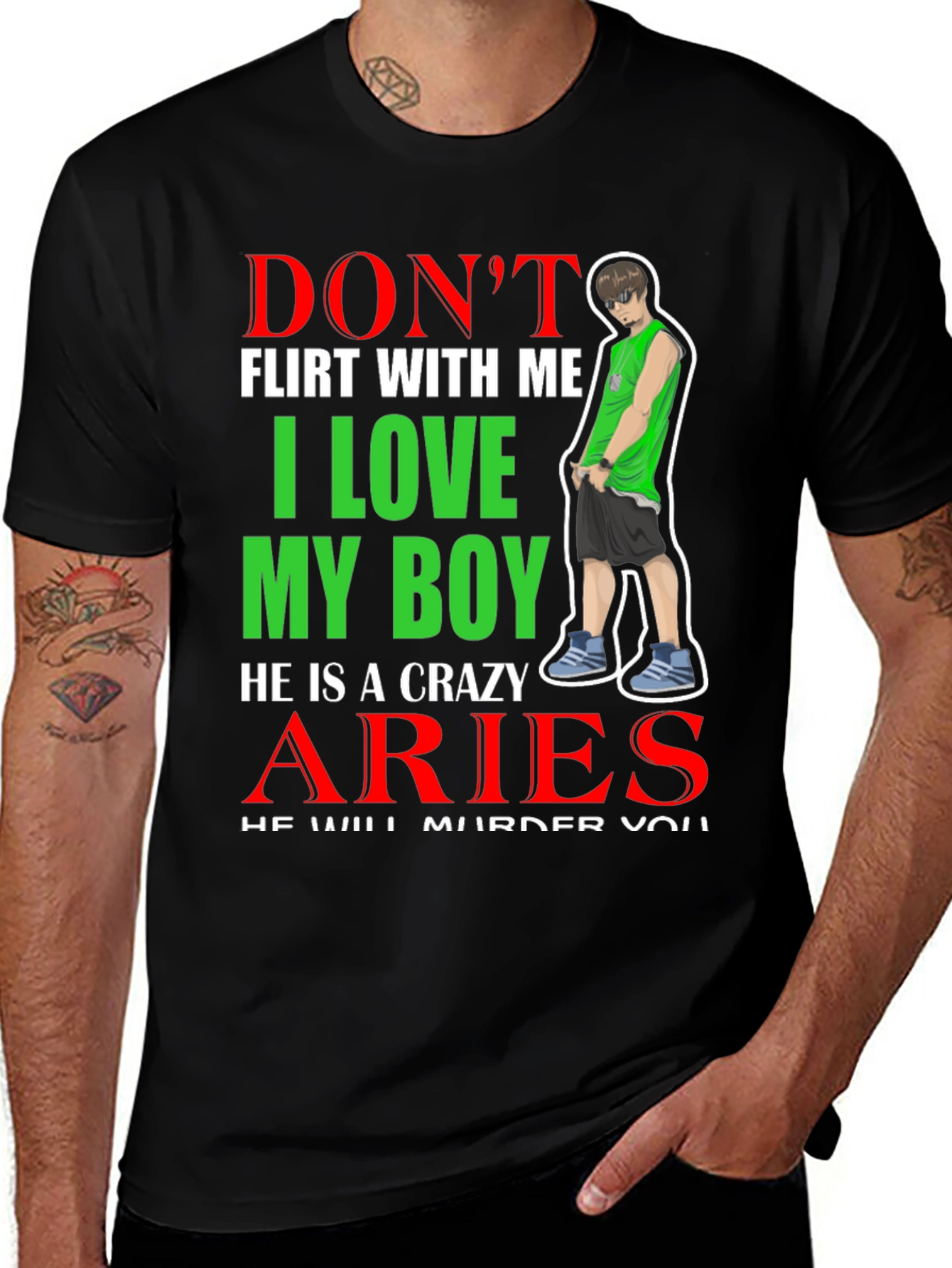 Dont Flirt Aries Boy T-Shirt