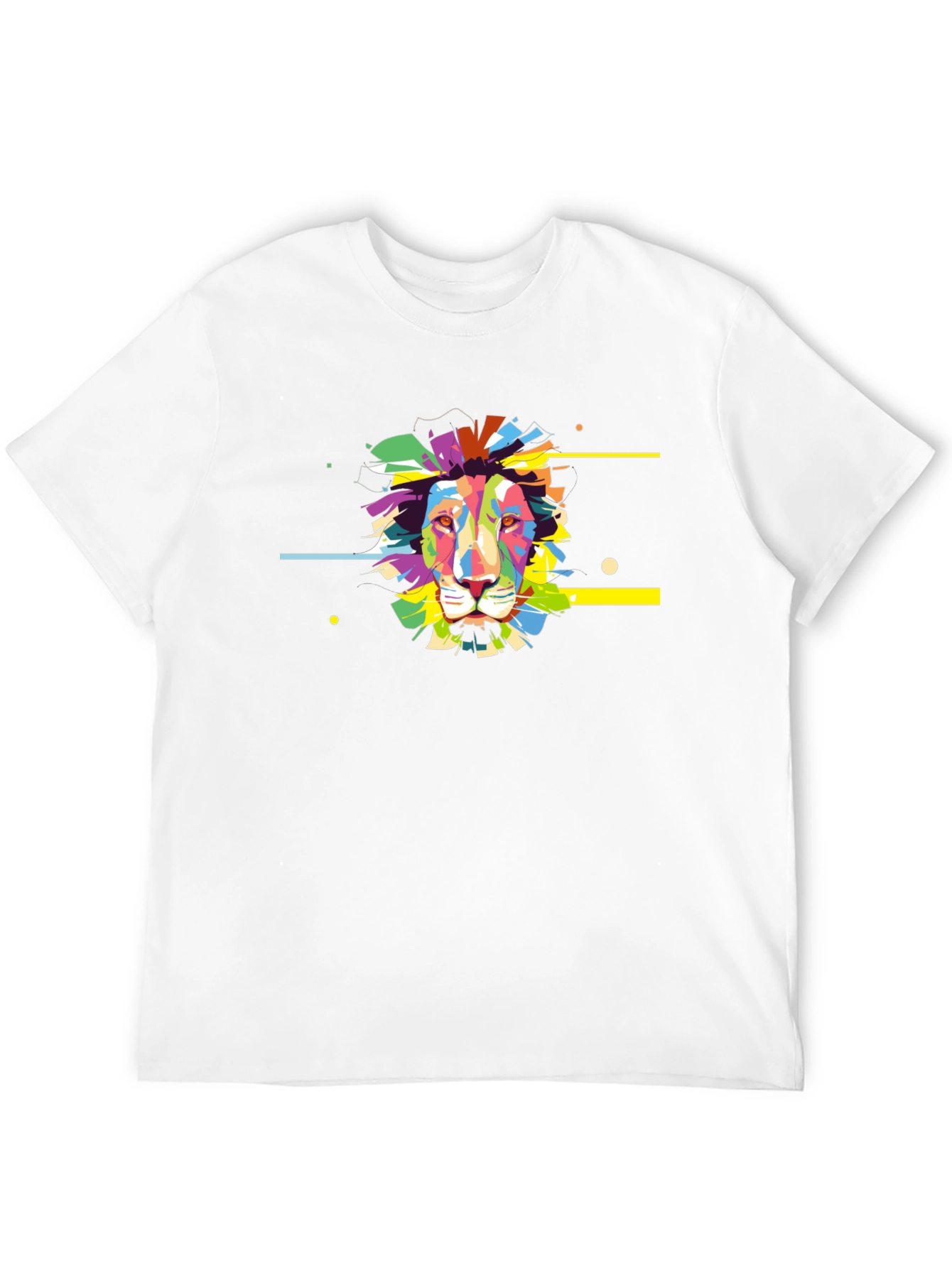 Vibrant Lion Graphic Black T-Shirt