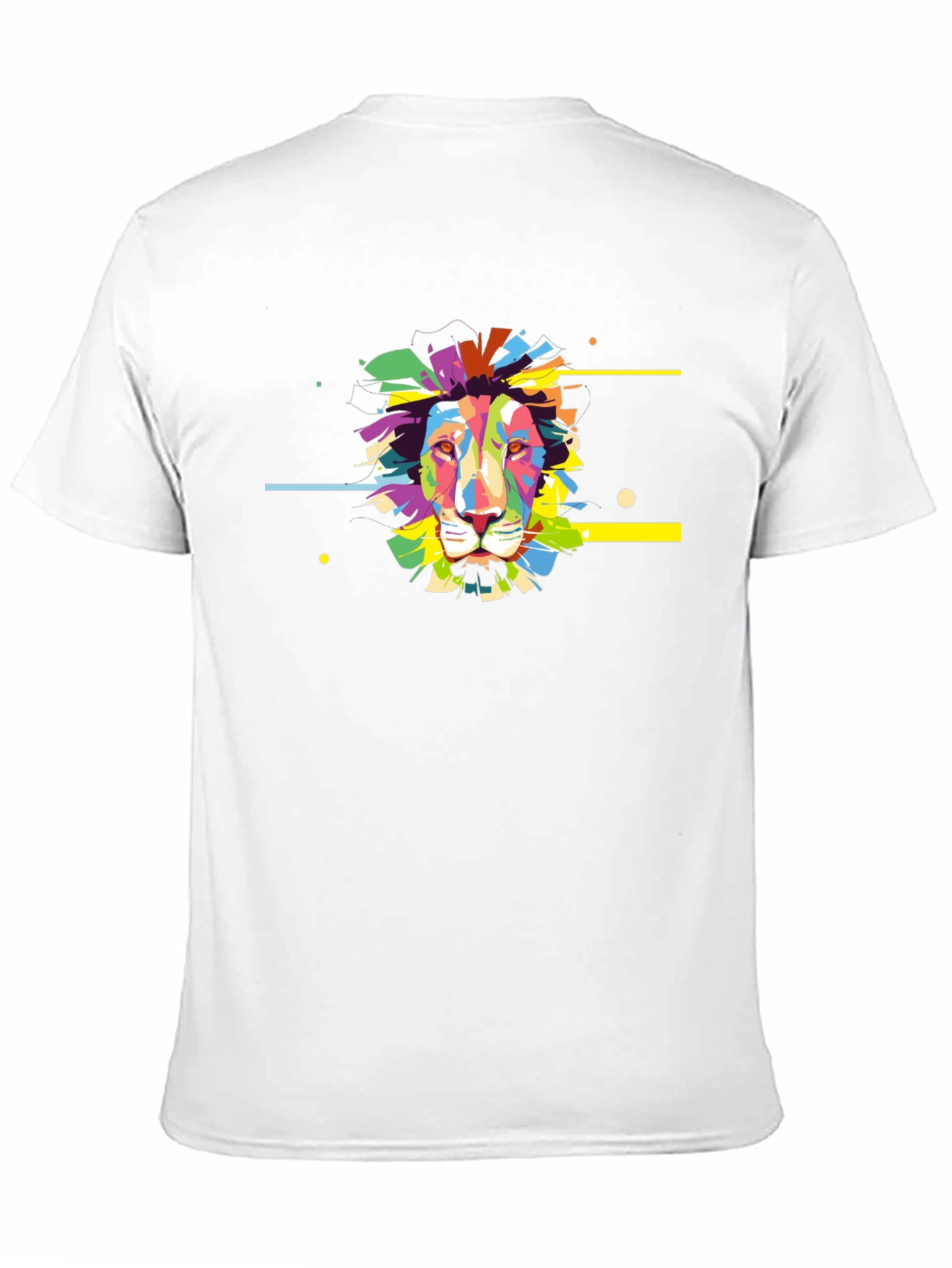 Vibrant Lion Graphic Black T-Shirt