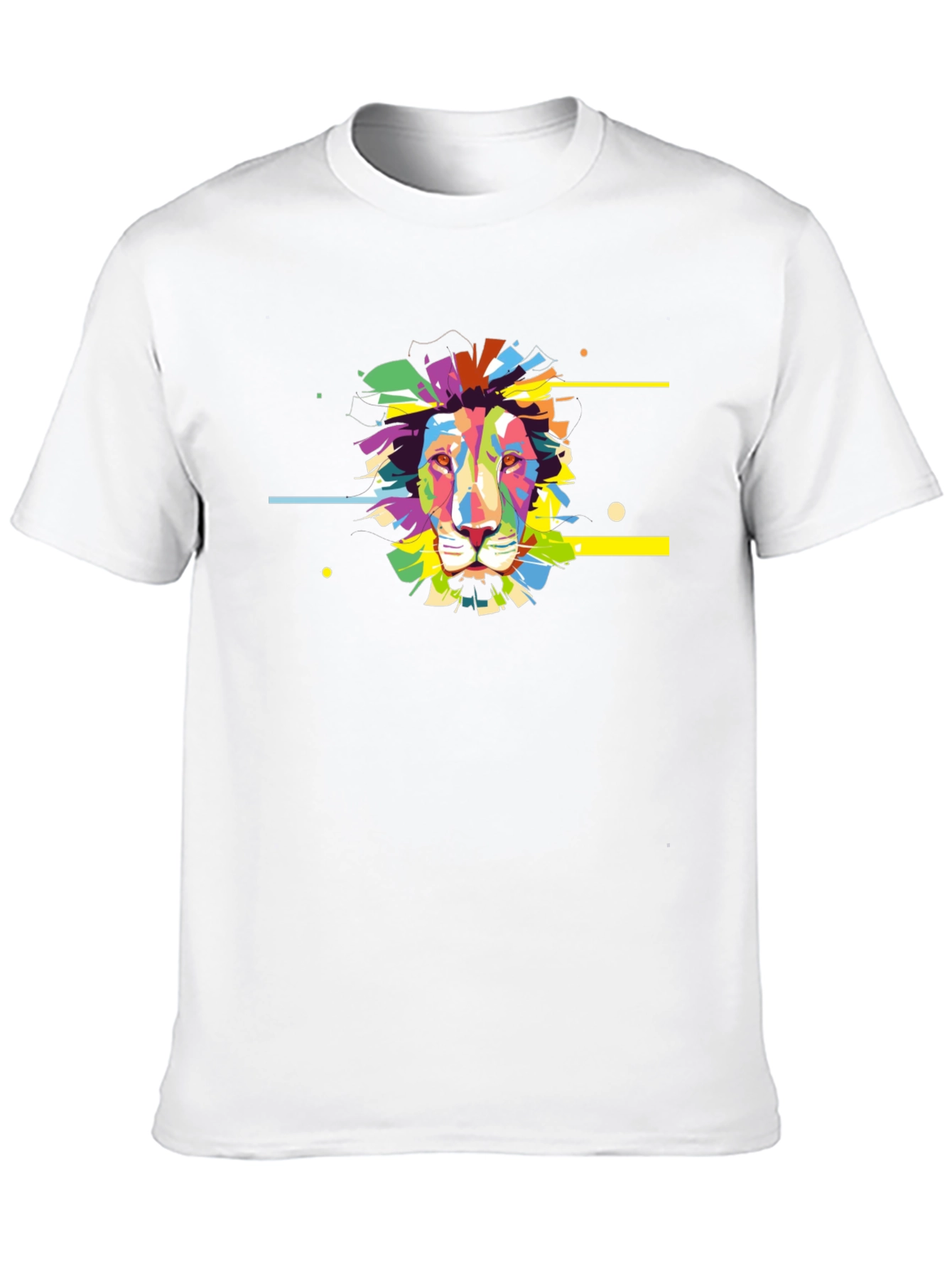 Vibrant Lion Graphic Black T-Shirt