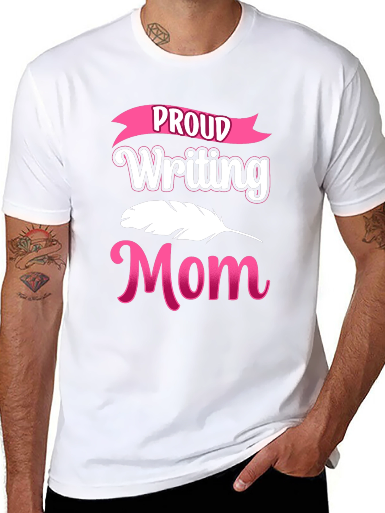 Proud Writing Mom Graphic T-Shirt