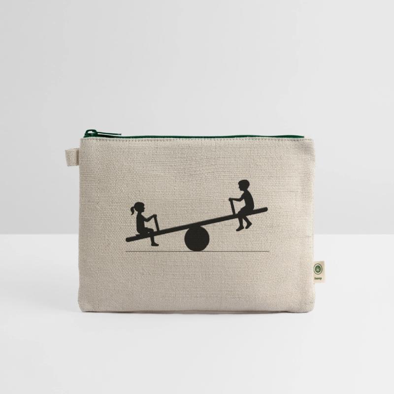 playful motif of children on a seesaw