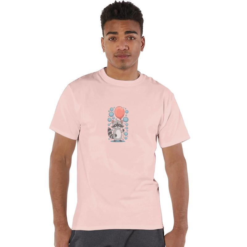 Playful Raccoon with Balloon and Bubbles