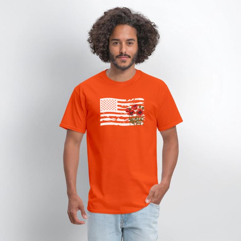 Poppies on American Flag