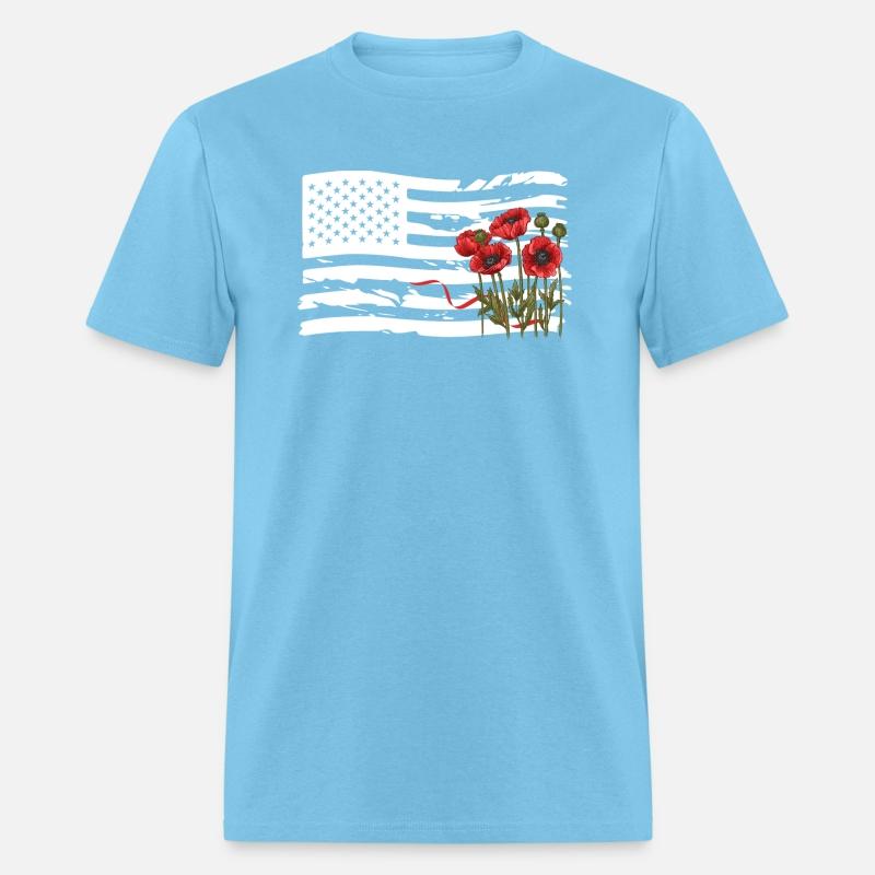 Poppies on American Flag