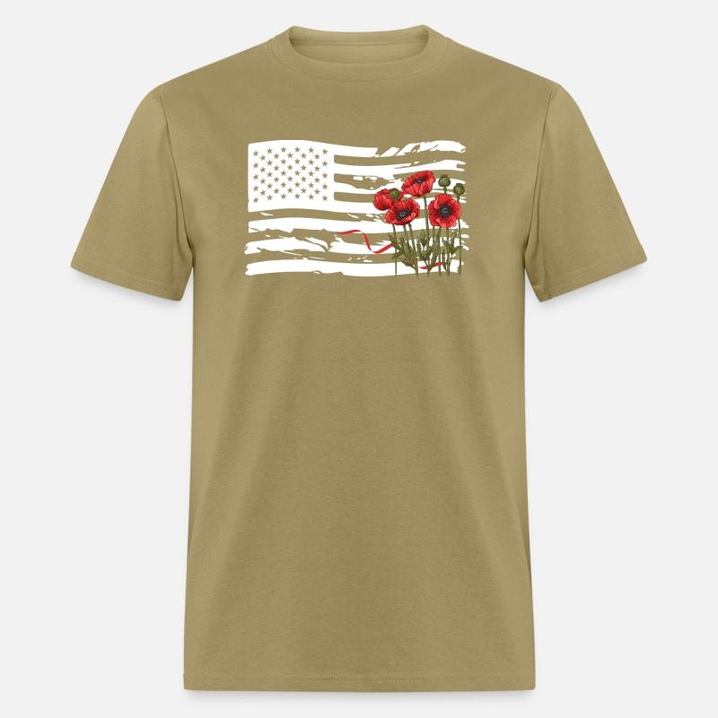 Poppies on American Flag