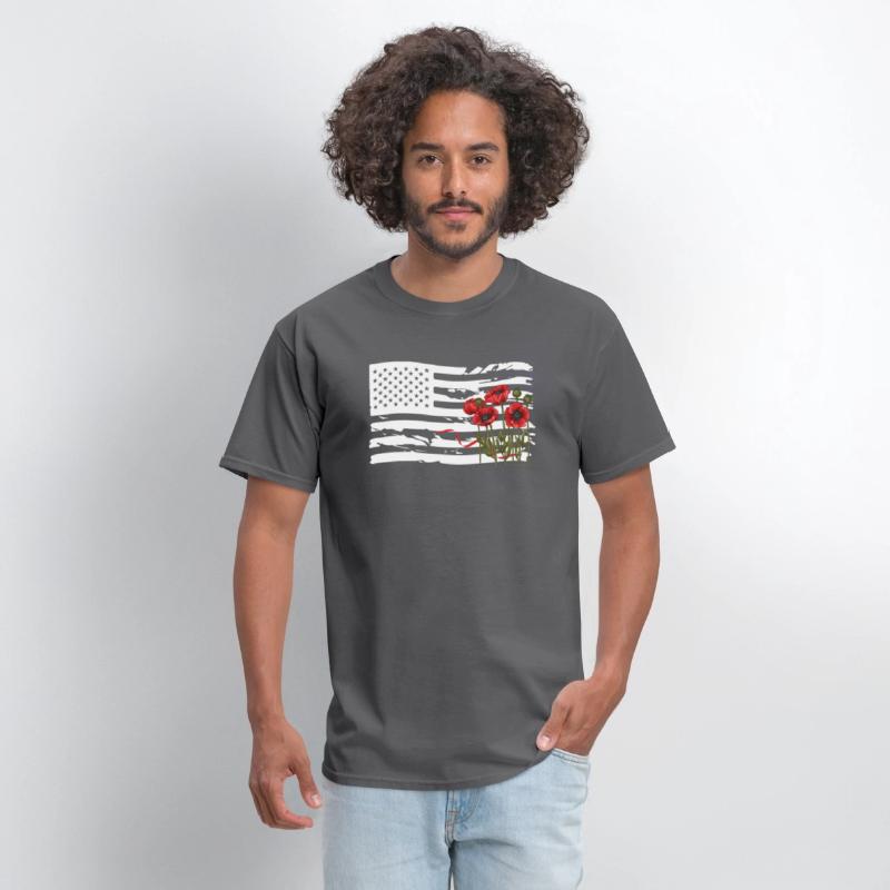 Poppies on American Flag