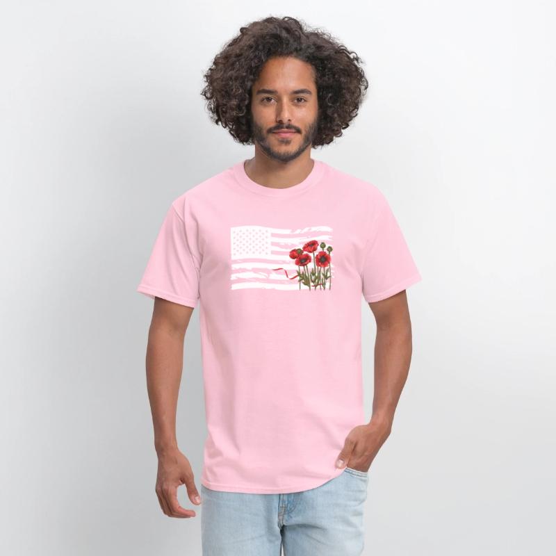 Poppies on American Flag