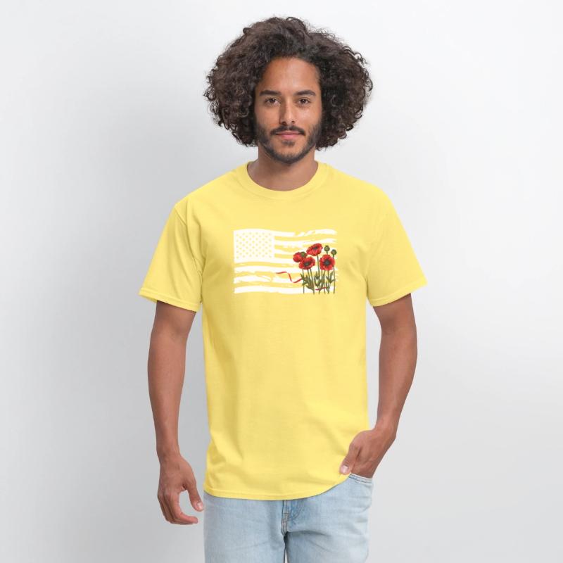 Poppies on American Flag