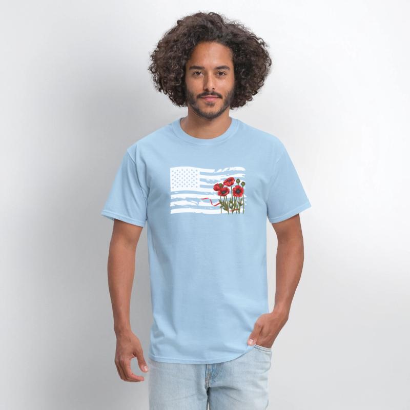 Poppies on American Flag