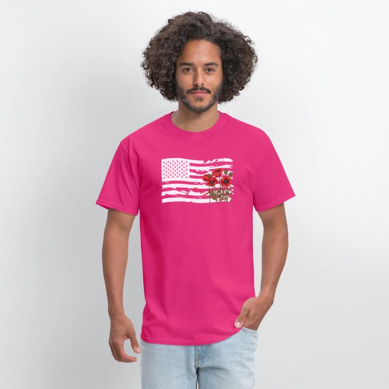 Poppies on American Flag