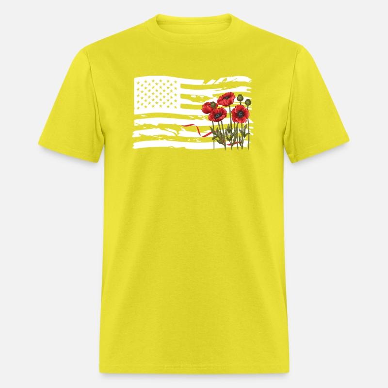 Poppies on American Flag