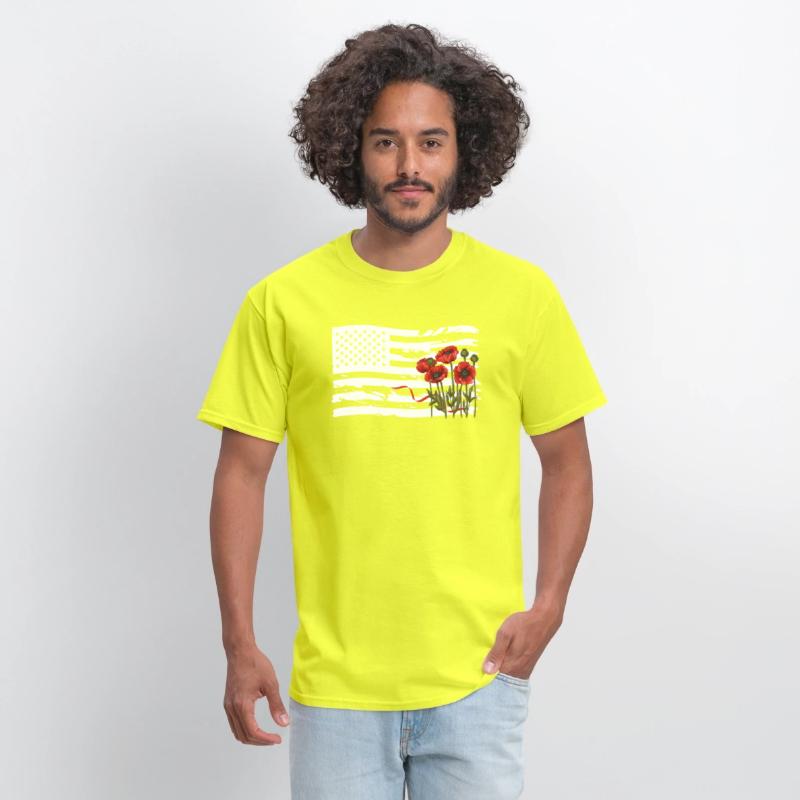 Poppies on American Flag