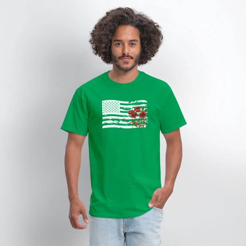 Poppies on American Flag