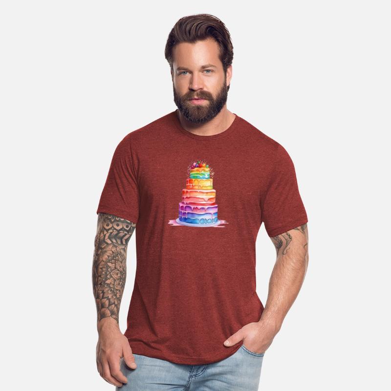 Pride, Rainbow Watercolor Cake Sweatshirt, Colorfu