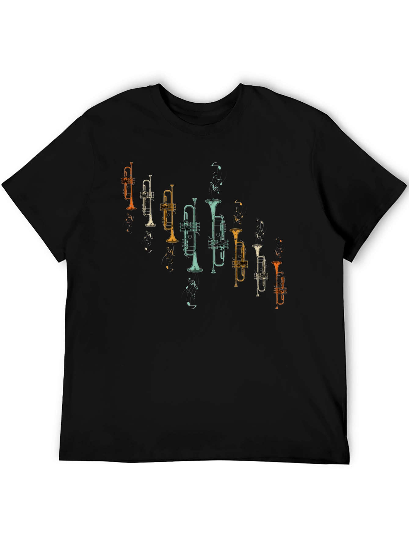 Trumpet Graphic Tee - Retro Music Lover Shirt